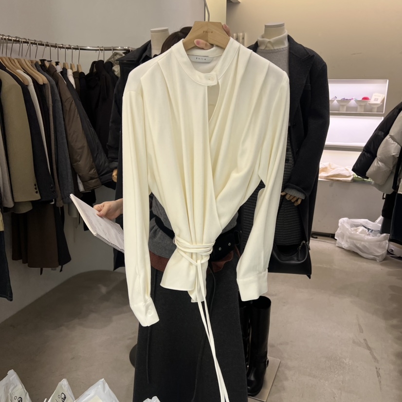 PHILO东大门㊣实拍女装新品休闲真品推荐人气热卖时尚25秋冬衬衫