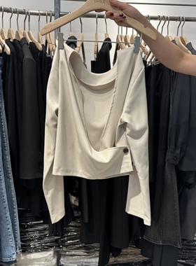 HABLE东大门㊣代购女装新品休闲时尚25秋冬真品人气推荐衬衫