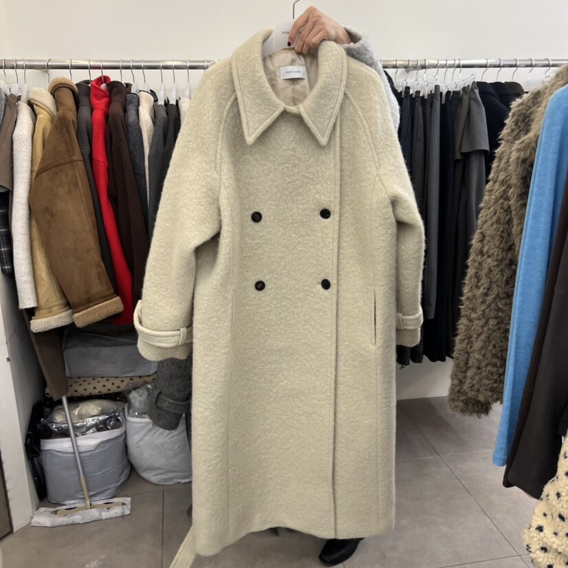 PORTS_MOSS韩国直邮㊣女士新品真品时尚热卖中长款大衣含腰带