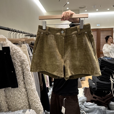 GILLI东大门㊣实拍女装新款人气休闲热卖时尚真品短裤天鹅绒