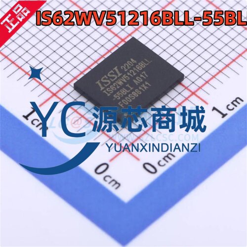原装正品 IS62WV51216BLL-55BLI 封装MBGA-48 静态随机存取存储器