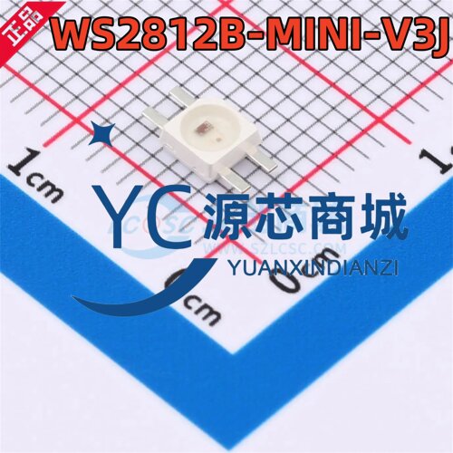 全新原装 WS2812B-MINI-V3J 封装SMD-4P RGB三色智能控制LED光源