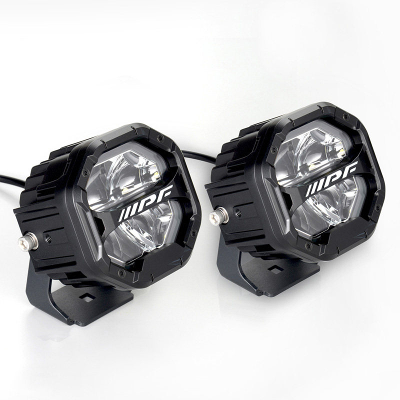 日本IPF射灯LED全地形光4英寸8角形日行灯琥珀色白色可调S-880ML