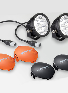 日本进口IPF射灯LED全地形光4英寸圆形标配黑色和琥珀色灯罩S-990