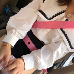 德国BERGER安全带 汽车改装翻新保险带换色 樱花粉固德安全带