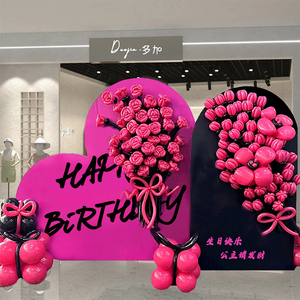 18岁成人礼惊喜生日布置周年店庆氛围装饰开业场景布置KT板背景墙