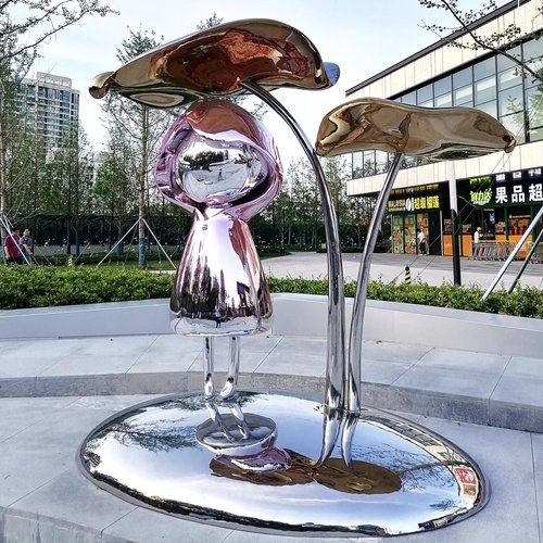 玻璃钢不锈钢创意雕塑大摆件定制