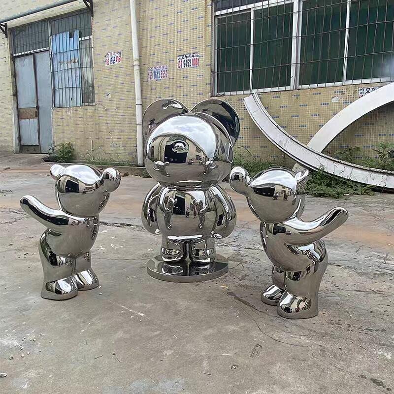 商业空间不锈钢玻璃钢雕塑定制图片