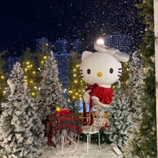 玻璃钢雕塑定制helloKitty装饰景观摆件卡通艺术造型雕塑定制