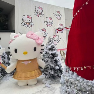 玻璃钢雕塑定制helloKitty猫传统工艺雕塑定制户外摆件商场美陈