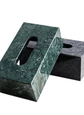 现代极简轻奢大理石纸巾盒抽纸盒收纳盒高档酒店客厅餐厅摆件