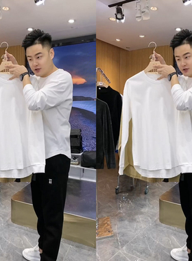 2022春夏季新款净版打底男士长袖帅气百搭休闲卫衣男HGJDP66010