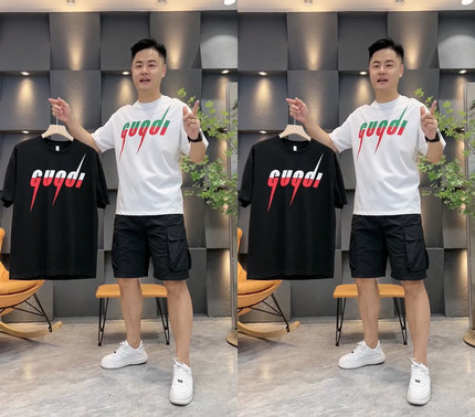 2022春夏季新款潮流字母印花男士短袖帅气百搭休闲T恤男HGJDP301