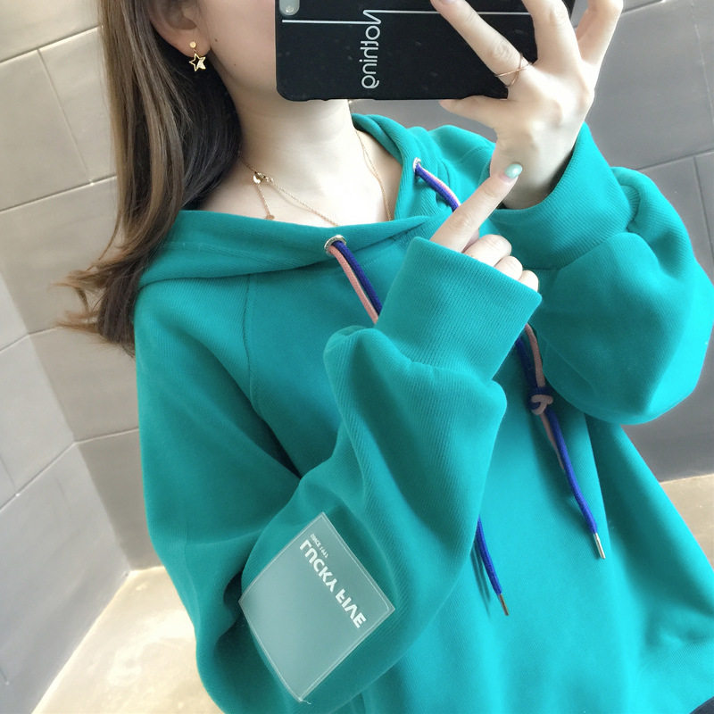 连帽衫上衣百搭学生韩版2026春秋新款套头宽松学院风卫衣女潮批发