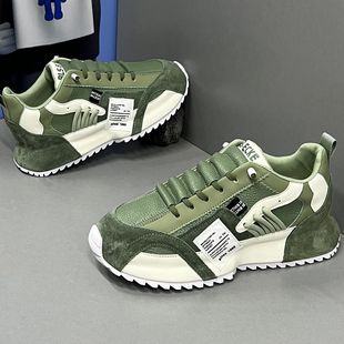 运动休闲鞋 皮面一脚蹬厚底增高老爹鞋 欧洲站男鞋 ZongCaileader