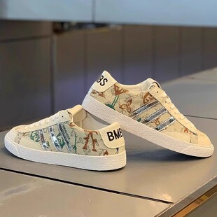 ZongCaileader欧洲站轻奢男鞋春秋季透气一脚蹬休闲板鞋布面潮鞋