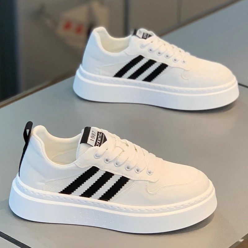 Zongcaileader秋季新款低帮厚底经典三道杠板鞋网面透气休闲男鞋,流行男鞋,雨鞋,淘宝优惠券,粉丝福利购,淘宝优惠卷