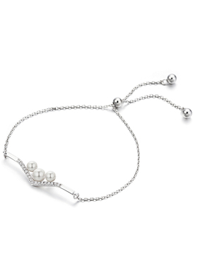 Glam Ever原创日韩时尚个性三颗仿珍珠手链 潮人简单气质手链女