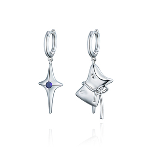 Glam 创意ins甜美少女心耳钉 Ever不对称耳环星星甜美枕头耳饰女