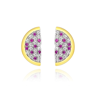 轻奢网红个性 日式 简约超仙耳坠耳环 Ever可爱少女西瓜耳钉 Glam