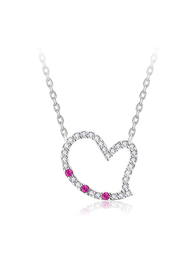 Glam Ever红色小桃心项链心形爱心网红气质玫瑰金色小吊坠锁骨链