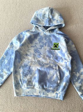 140-170码~外贸Y单秋冬装男女童装 单面绒卡通连帽休闲卫衣