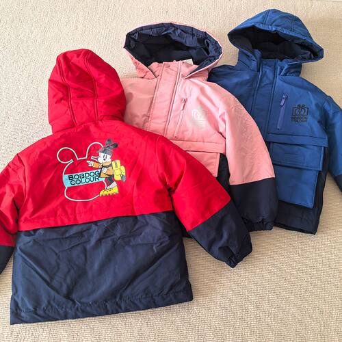 110-160码~冬装男女童装 夹棉冲锋衣+轻薄羽绒服两件套装