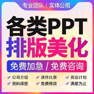 ppt代制作美化设计排版高端定制 免费加急 课件汇报计划动画制作