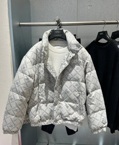 GXG男装2023冬季新品 商场同款灰色提花短款羽绒服GEX1D2529724