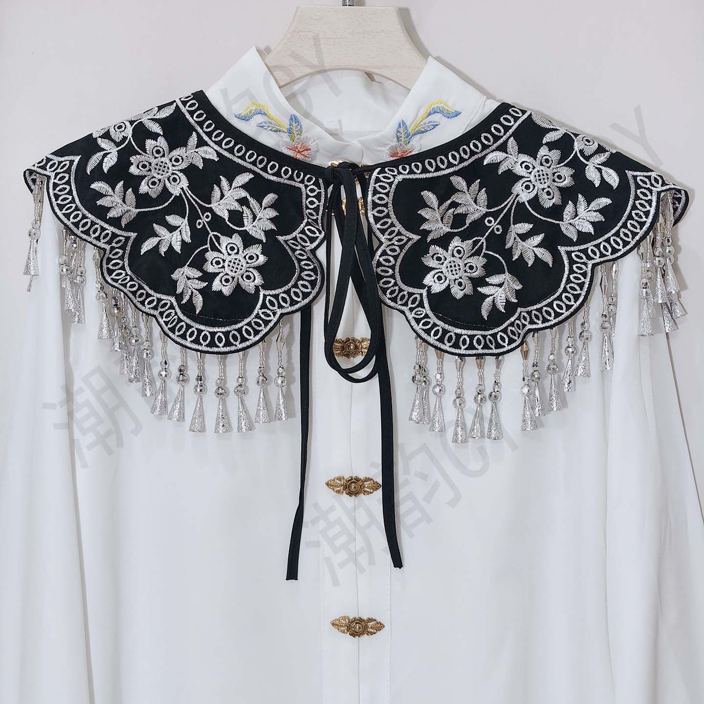 刺绣中国风薄款民族风花纹假领子女百搭披肩马面裙斗篷装饰系带,服饰配件/皮带/帽子/围巾,假领,淘宝优惠券,粉丝福利购,淘宝优惠卷