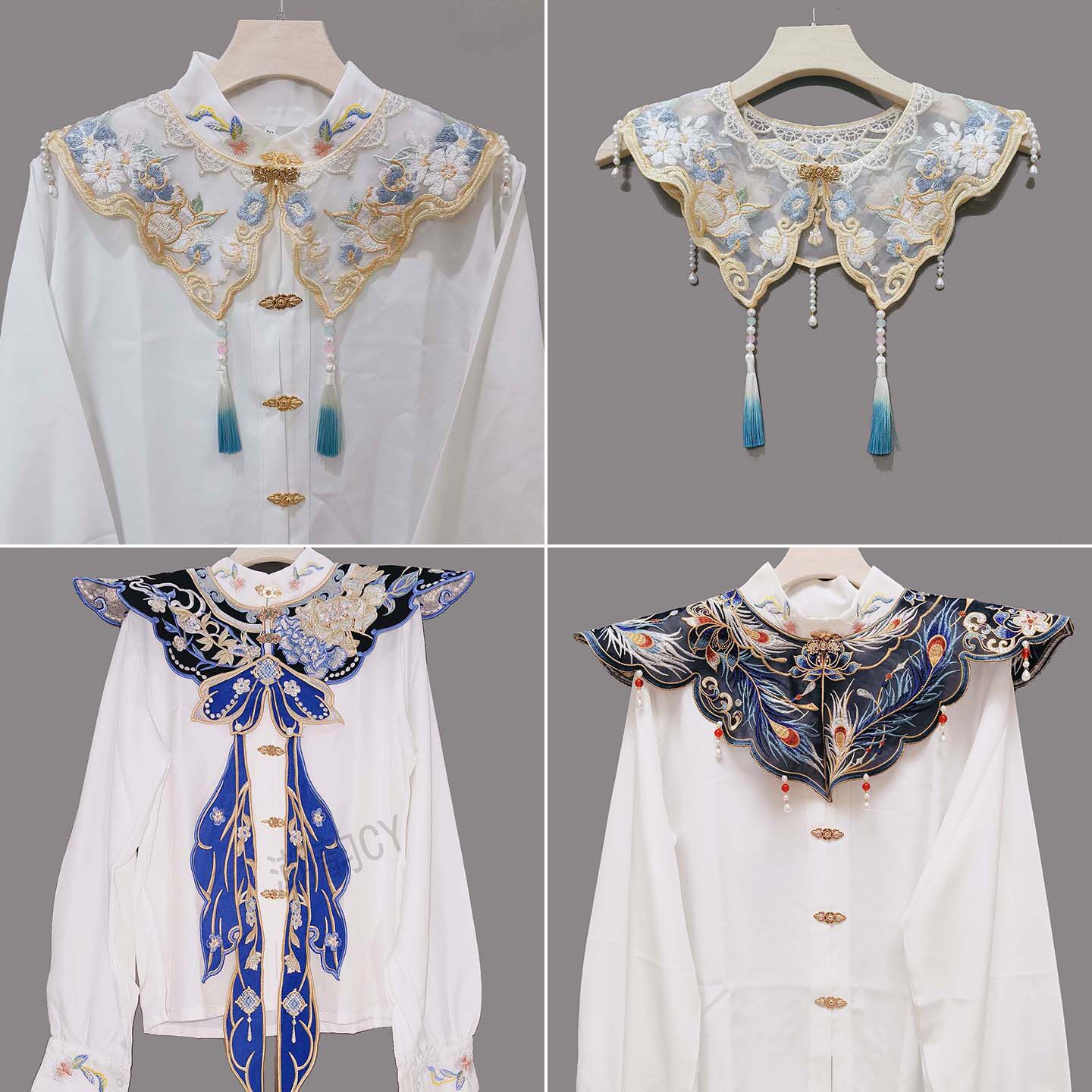 披肩学士服毕业汉服刺绣