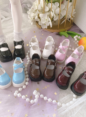 bjd四分娃鞋4分双扣皮鞋厚底松糕鞋1/4咪咪兔msd熊妹可穿现货