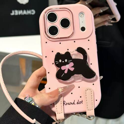 IPhone17promax波点猫咪手机壳