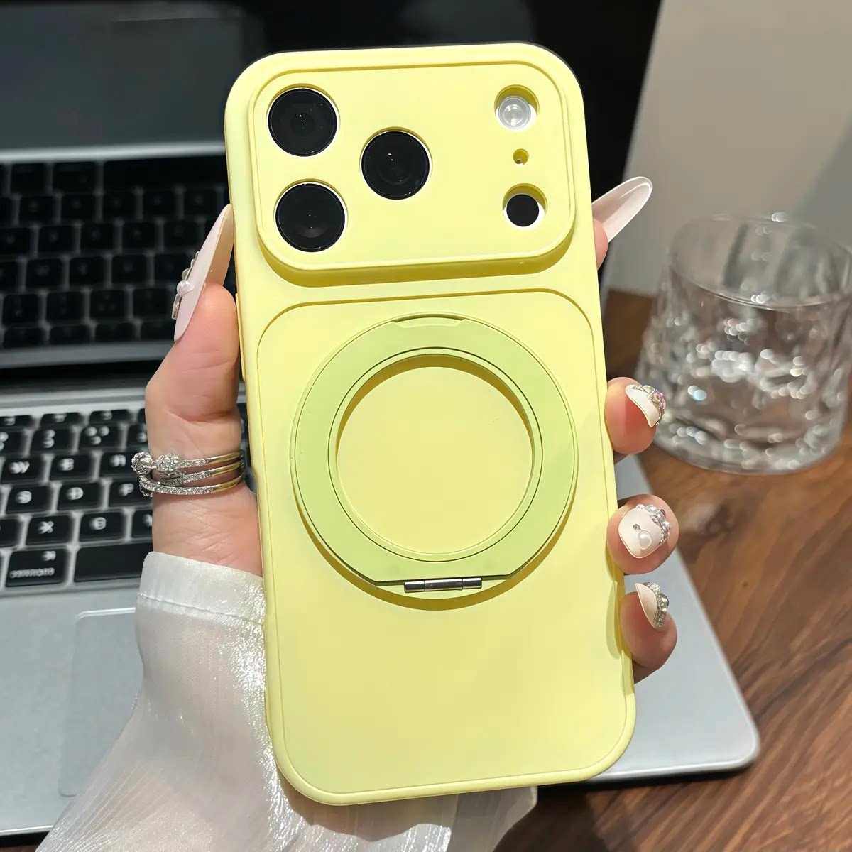 新款ins风简约纯色手机壳适用iPhone17promax高级感适用小米17promax情侣款适用华为pura90Pro支架防摔壳