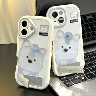 苹果17可爱西高地支架情侣手机壳