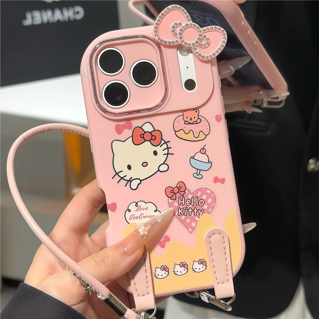 苹果17/16可爱Kitty挂绳手机壳