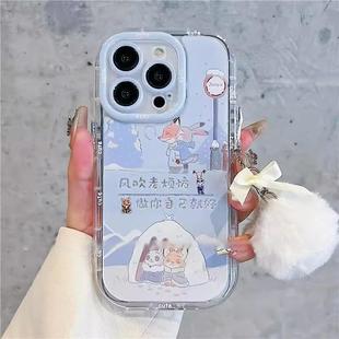 华为pura80小众情侣华为mate80ins风保护套 15新款 可爱卡通朱迪尼克手机壳适用iPhone17 16promax情侣小米17