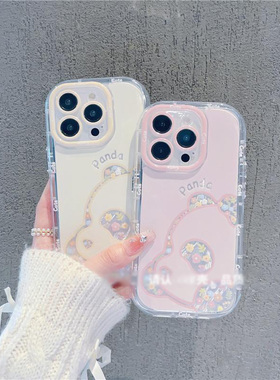 中国风可爱熊猫手机壳适用iPhone17/16promax小众小米17promax华为mate80/70ins风vivos30软荣耀500pro保护套