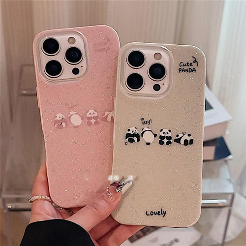 适用iPhone16/17可爱熊猫手机壳