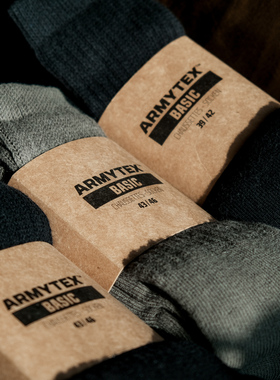 ARMYTEX男士加厚长筒男袜弹力保暖秋冬季厚棉袜机车靴福音三双装