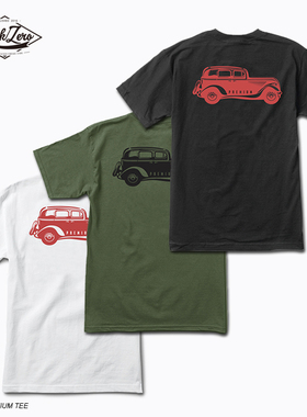 TankZero 19世纪林肯古董车 美式复古圆领短袖T恤青春流行休闲夏