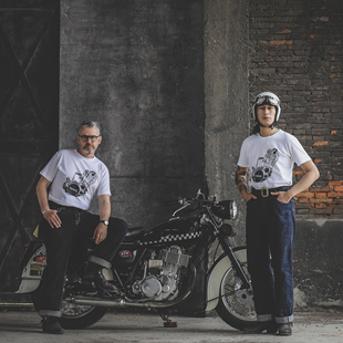 TANKZERO 20SS原创YAMAHA SR400复古机车发动机印花TEE中磅美国棉