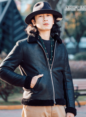 ADDICT MT01 TYPE B-6日产皮毛一体美式复古空军真皮皮衣夹克外套