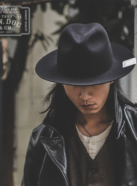 H.W.DOG TRAVELERS日产可折叠收纳 羊毛呢礼帽休闲男女通用hwdog