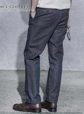 Addict ACV-TR01CL日产复古人字纹棉麻英伦工装休闲裤修身春夏款