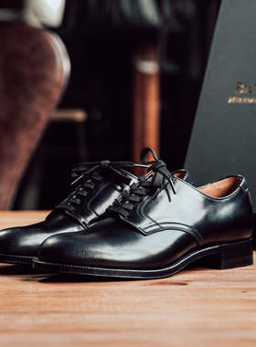 ATTRACTIONS BILTBUCK LOT.671黑色马臀皮商务正装皮鞋HORWEEN