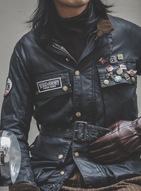 ADDICT CLOTHES英式日产机车骑士复古珐琅烧徽章胸针领针PIN