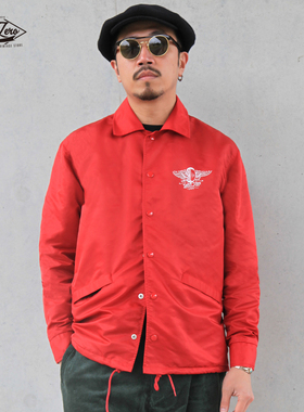 Tankzero J-03美式复古尼龙防风教练夹克外套翻领休闲印花春秋男