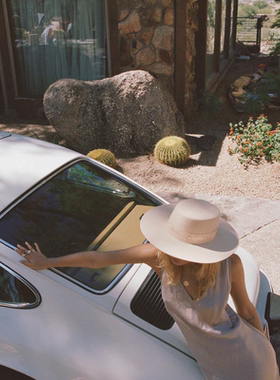 Lack of color 女士优雅fedora礼帽 - 澳洲纯羊毛防晒度假帽