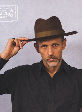 H.W.DOG FRONT-H日产羚羊毛呢蝴蝶结复古绅士礼帽男女同款hwdog